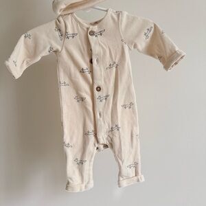 Carter's Cream Footie with Animal Design